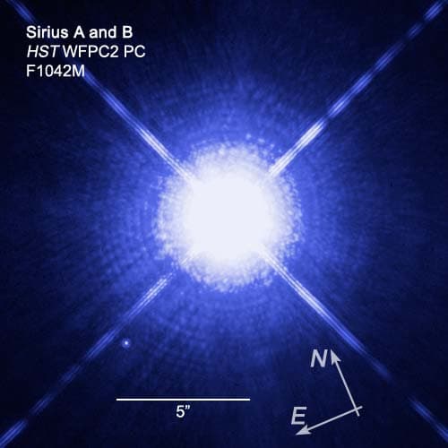 Sirius photographed by the Hubble Space Telescope
